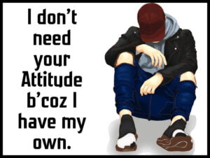 Attitude caption for boys