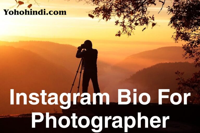 Instagram bio for Photographer