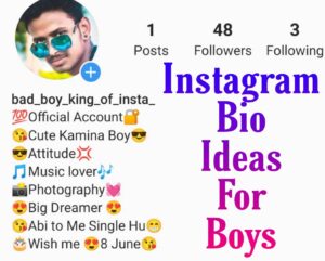 Instagram bio ideas for boys