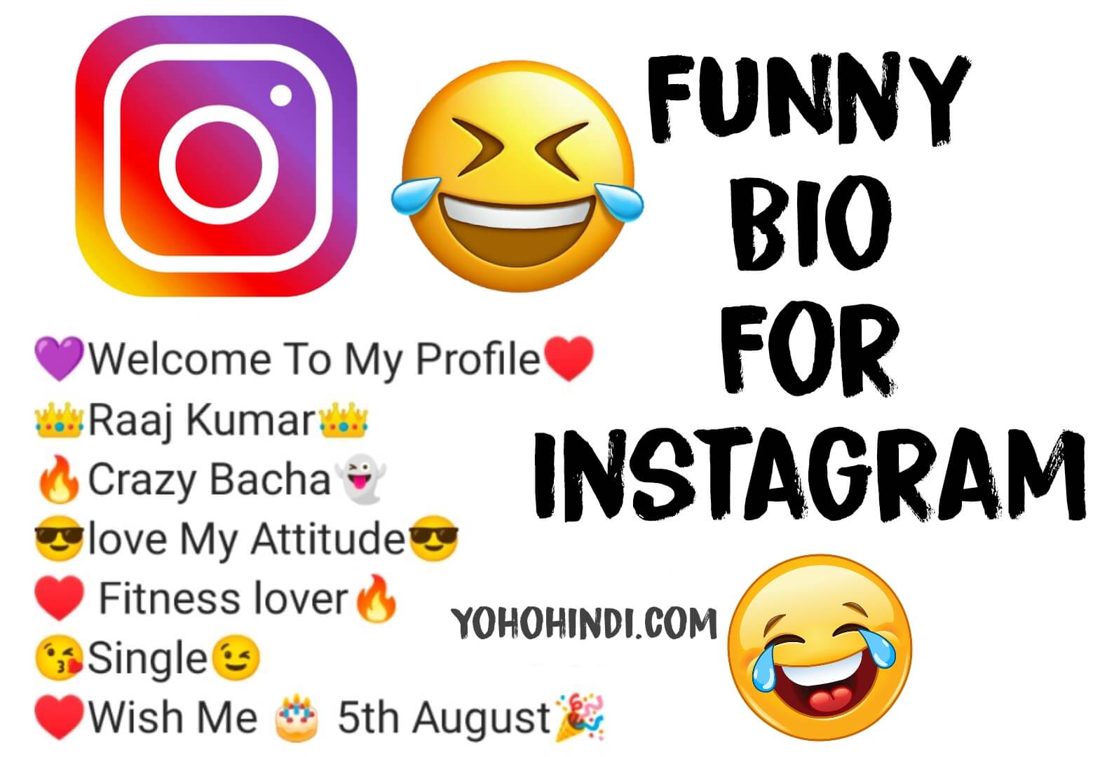 100+ Funny Instagram Bio Ideas | Funny Bio For Instagram 2023 »  