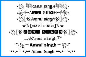Ammi singh stylish names