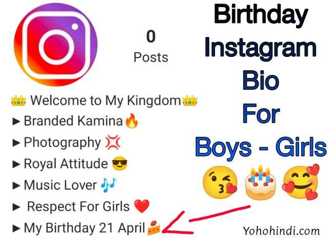 birthday bio for instagram