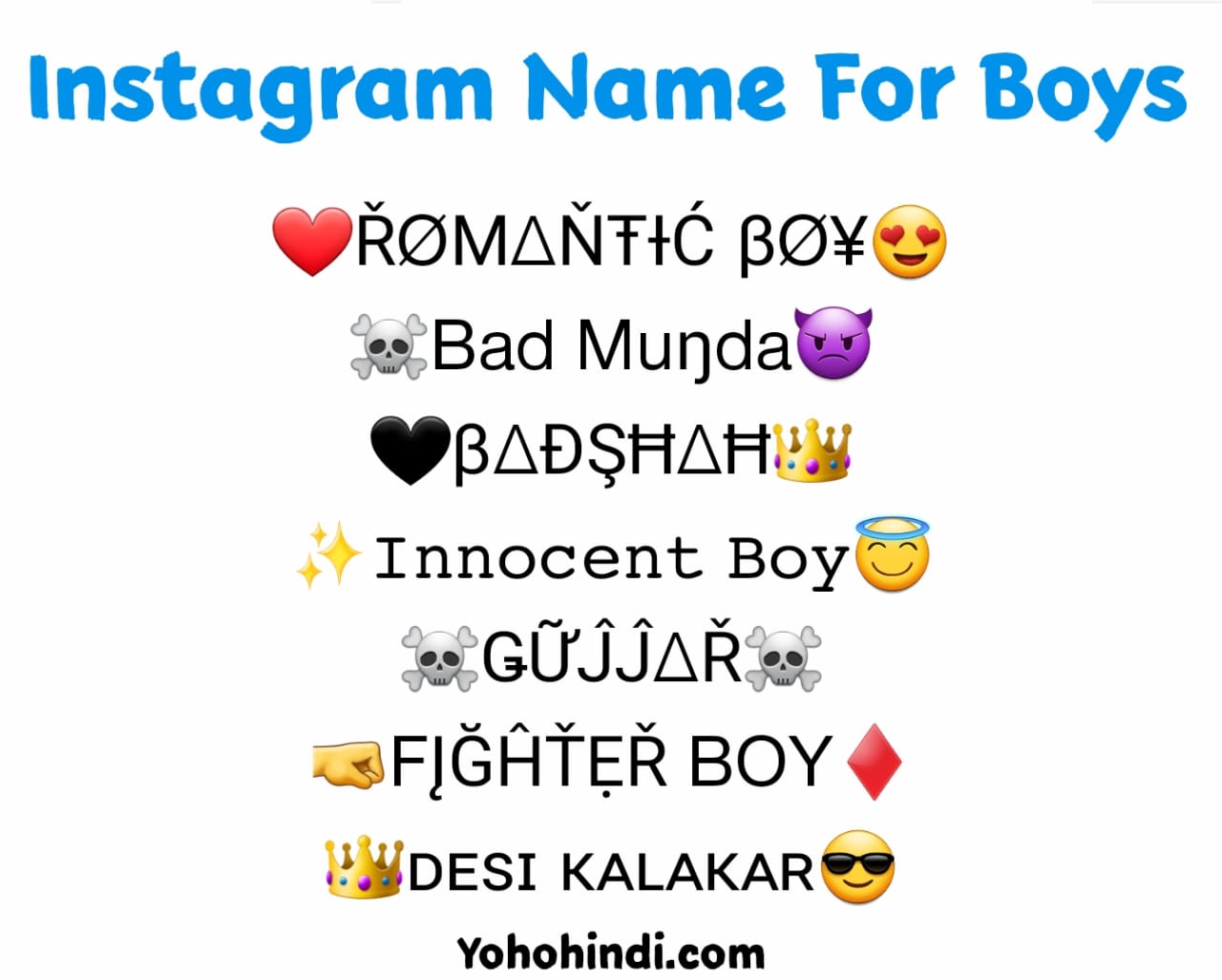 750+ BEST Instagram Stylish Name For Boys & Girls 2023